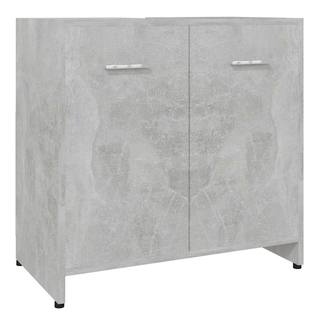 Mobile da Bagno Grigio Cemento 60x33x61 cm in Legno Multistrato 802574
