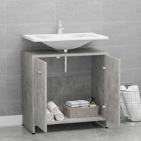 Mobile da Bagno Grigio Cemento 60x33x61 cm in Legno Multistrato 802574