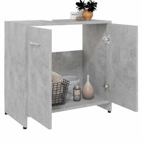Mobile da Bagno Grigio Cemento 60x33x61 cm in Legno Multistrato 802574