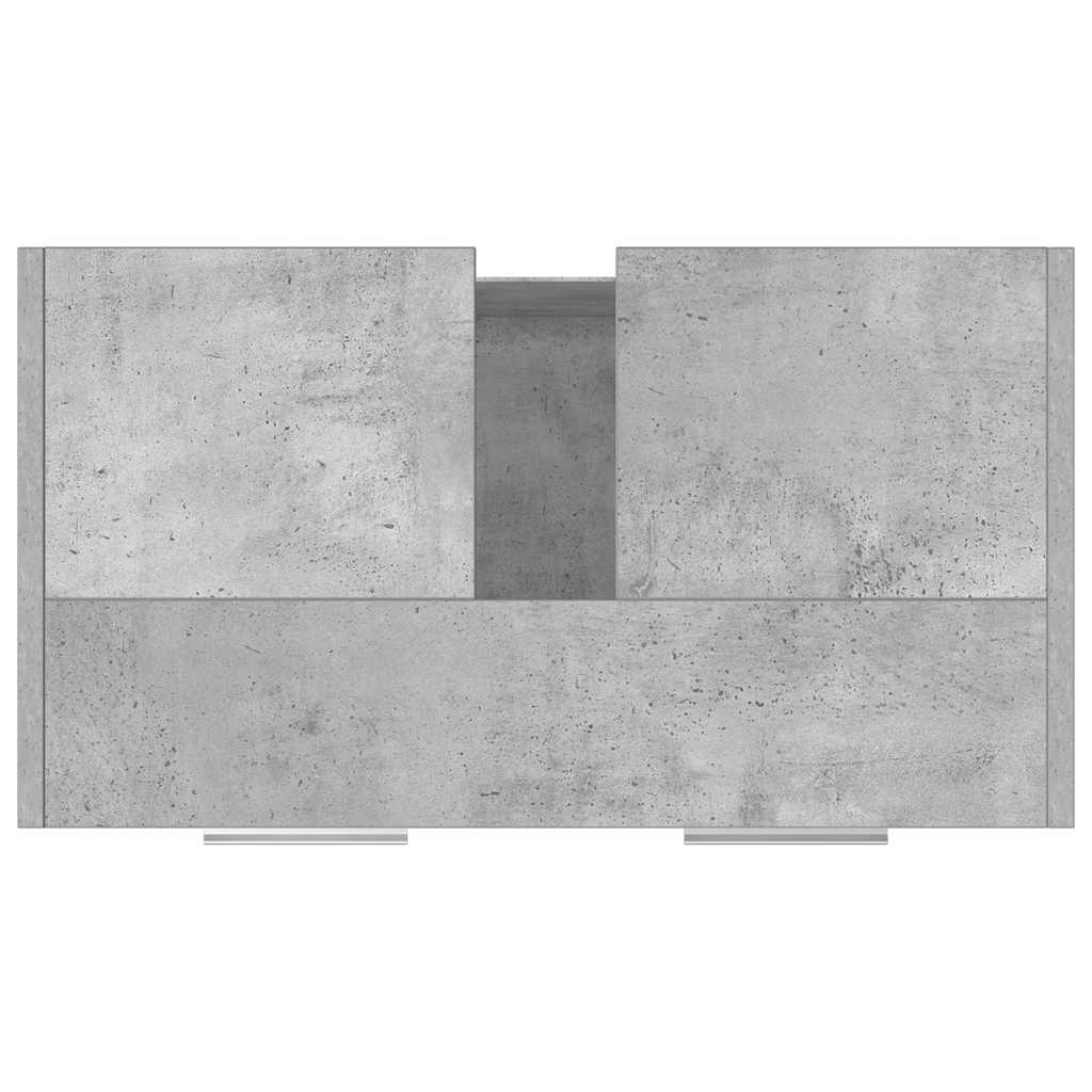 Mobile da Bagno Grigio Cemento 60x33x61 cm in Legno Multistrato 802574