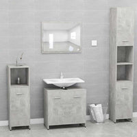Mobile da Bagno Grigio Cemento 60x33x61 cm in Legno Multistrato 802574