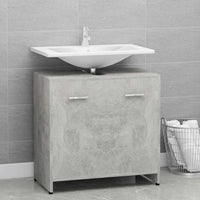Mobile da Bagno Grigio Cemento 60x33x61 cm in Legno Multistrato 802574