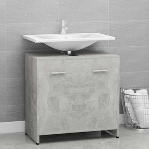 Mobile da Bagno Grigio Cemento 60x33x61 cm in Legno Multistrato 802574