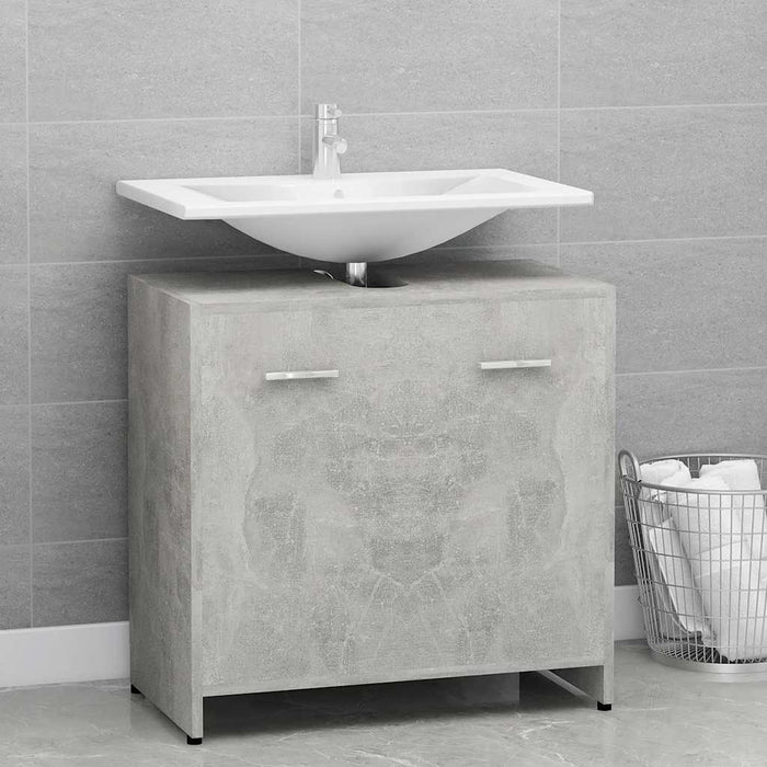 Mobile da Bagno Grigio Cemento 60x33x61 cm in Legno Multistrato 802574