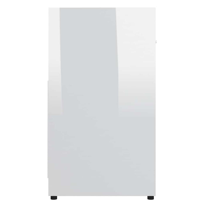 Mobile da Bagno Bianco Lucido 60x33x61 cm in Legno Multistrato 802576