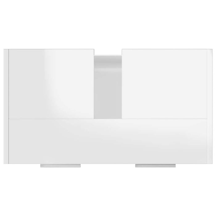 Mobile da Bagno Bianco Lucido 60x33x61 cm in Legno Multistrato 802576