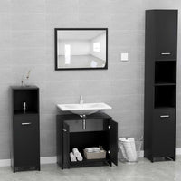 Set Mobili da Bagno Nero in Truciolato cod mxl 53955