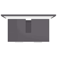 Set Mobili da Bagno Grigio Lucido in Legno Multistrato 802587