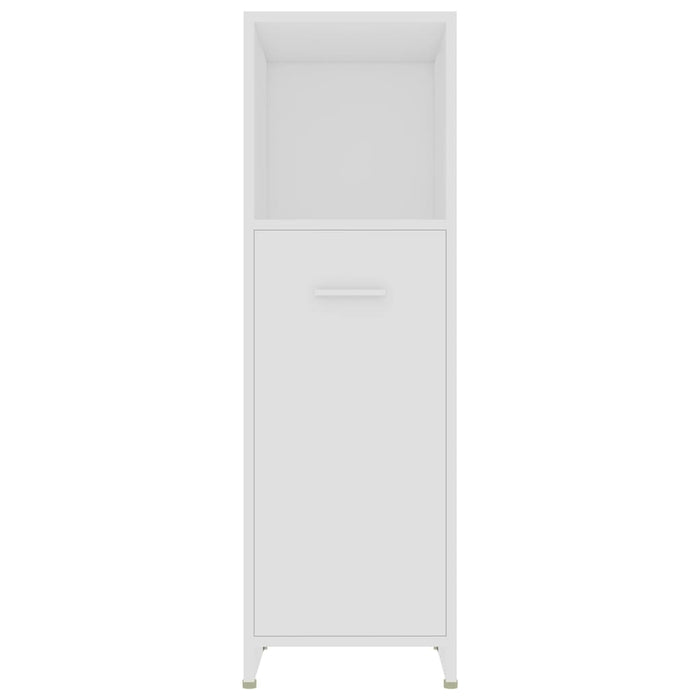 Armadio da Bagno Bianco 30x30x95 cm in Legno Multistrato 802588