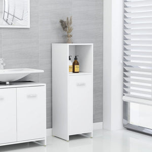 Armadio da Bagno Bianco 30x30x95 cm in Legno Multistrato 802588