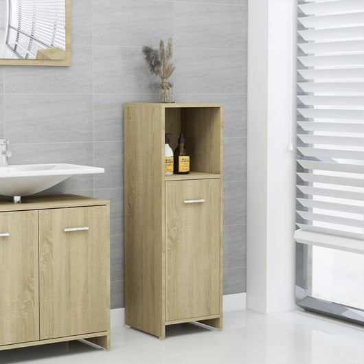 Mobile da Bagno Rovere Sonoma 30x30x95 cm in Legno Multistrato 802591