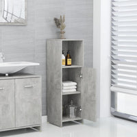 Armadio da Bagno Grigio Cemento 30x30x95 cm in Truciolato cod mxl 15457