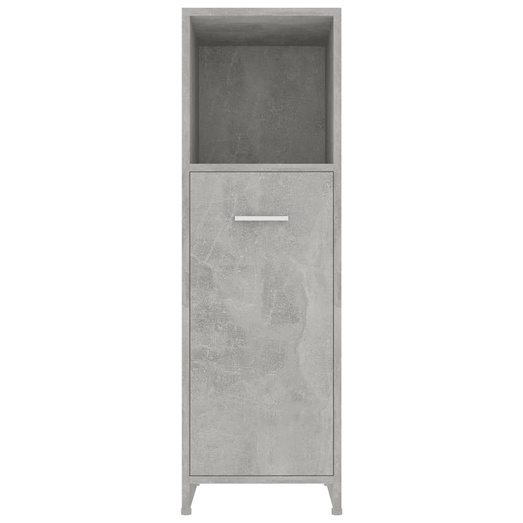 Mobile da Bagno Grigio Cemento 30x30x95 cm in Legno Multistrato 802592