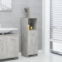 Armadio da Bagno Grigio Cemento 30x30x95 cm in Truciolato cod mxl 15457