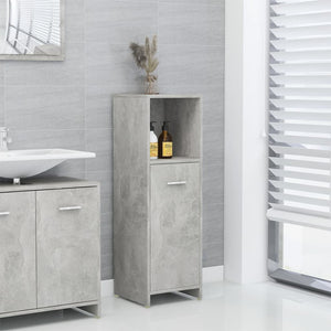 Armadio da Bagno Grigio Cemento 30x30x95 cm in Truciolato cod mxl 15457