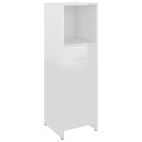 Mobile da Bagno Bianco Lucido 30x30x95 cm in Legno Multistrato 802594