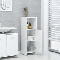 Mobile da Bagno Bianco Lucido 30x30x95 cm in Legno Multistrato 802594