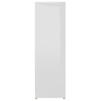 Mobile da Bagno Bianco Lucido 30x30x95 cm in Legno Multistrato 802594
