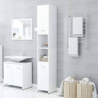 Mobile da Bagno Bianco 30x30x183,5 cm in Legno tecnico 802597