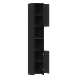 Armadio da Bagno Nero 30x30x183,5 cm in Truciolato cod mxl 31392