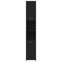 Mobile da Bagno Nero 30x30x183,5 cm in Legno tecnico 802598
