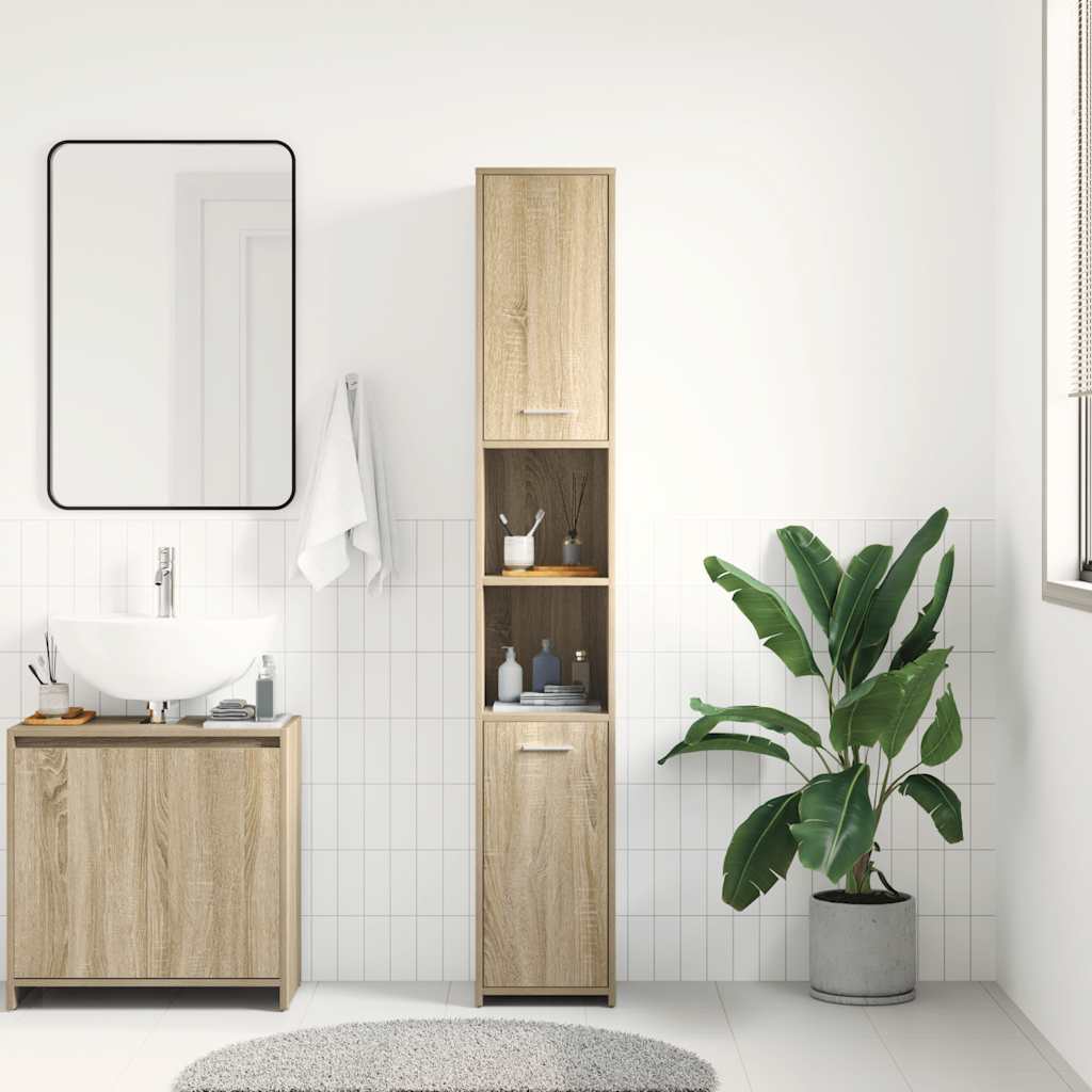Mobile da Bagno Rovere Sonoma 30x30x183,5 cm Legno tecnico 802600