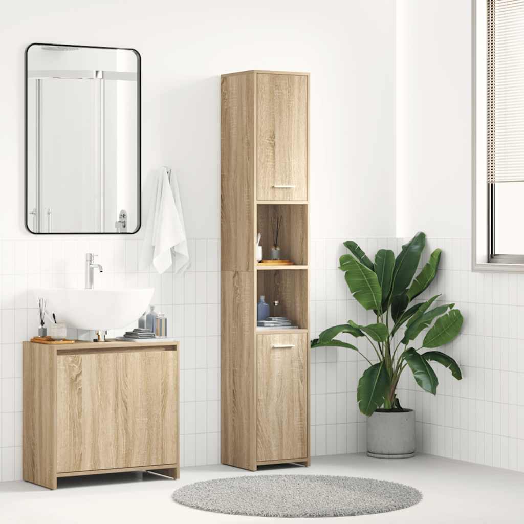 Mobile da Bagno Rovere Sonoma 30x30x183,5 cm Legno tecnico 802600