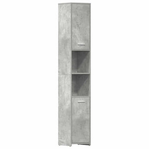 Mobile da Bagno Grigio Cemento 30x30x183,5 cm Legno tecnico 802601