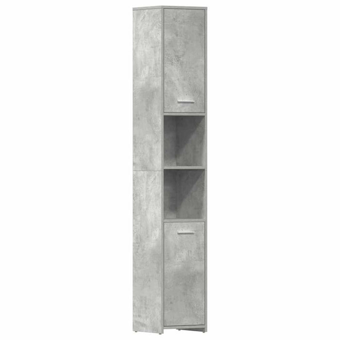 Mobile da Bagno Grigio Cemento 30x30x183,5 cm Legno tecnico 802601