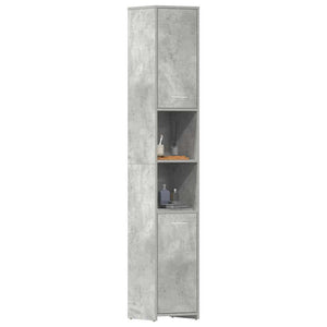 Mobile da Bagno Grigio Cemento 30x30x183,5 cm Legno tecnico 802601