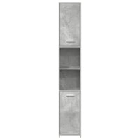 Mobile da Bagno Grigio Cemento 30x30x183,5 cm Legno tecnico 802601