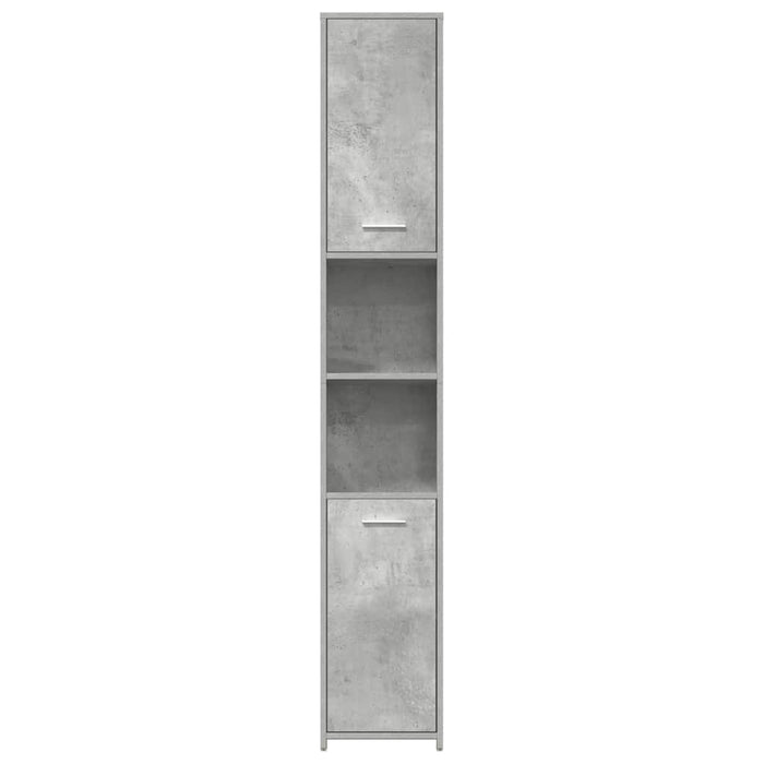 Mobile da Bagno Grigio Cemento 30x30x183,5 cm Legno tecnico 802601