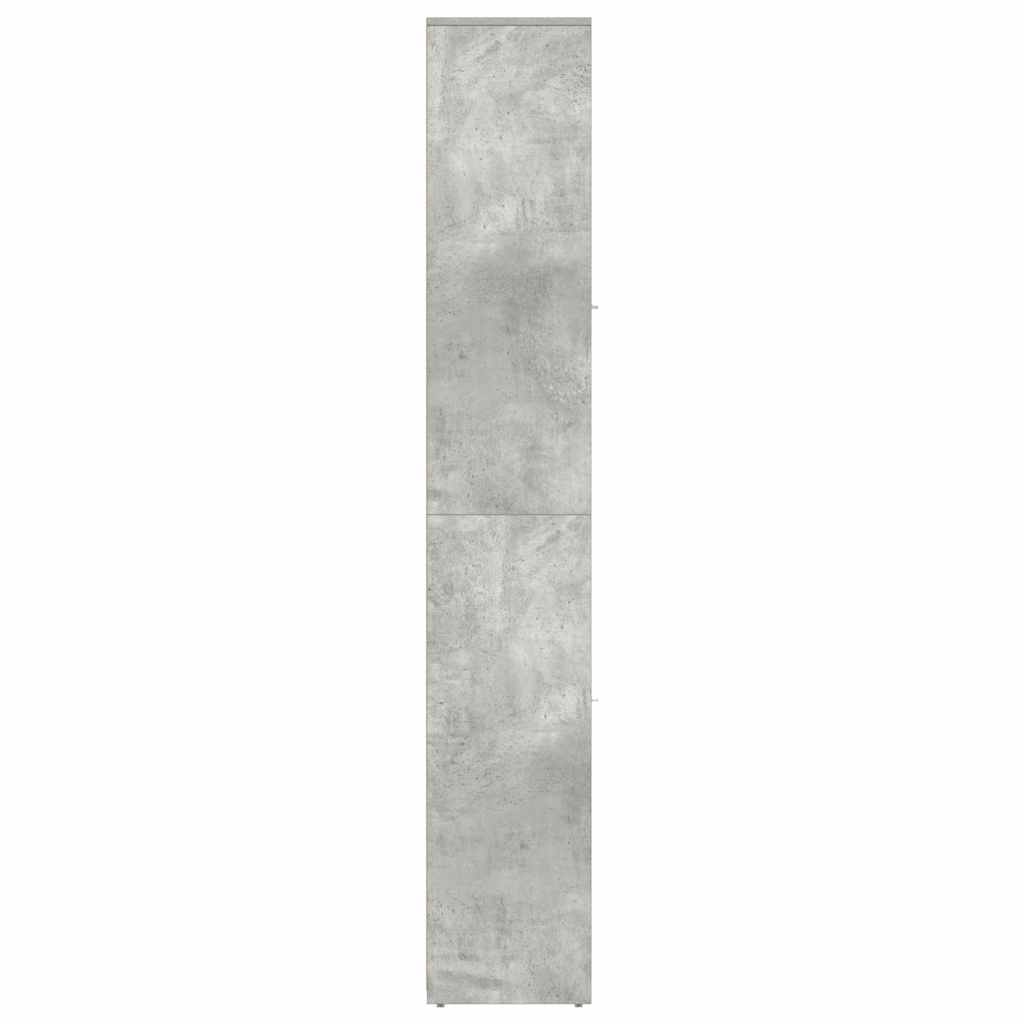 Mobile da Bagno Grigio Cemento 30x30x183,5 cm Legno tecnico 802601