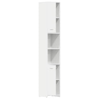 Mobile da Bagno Bianco Lucido 30x30x183,5 cm Legno tecnico 802603