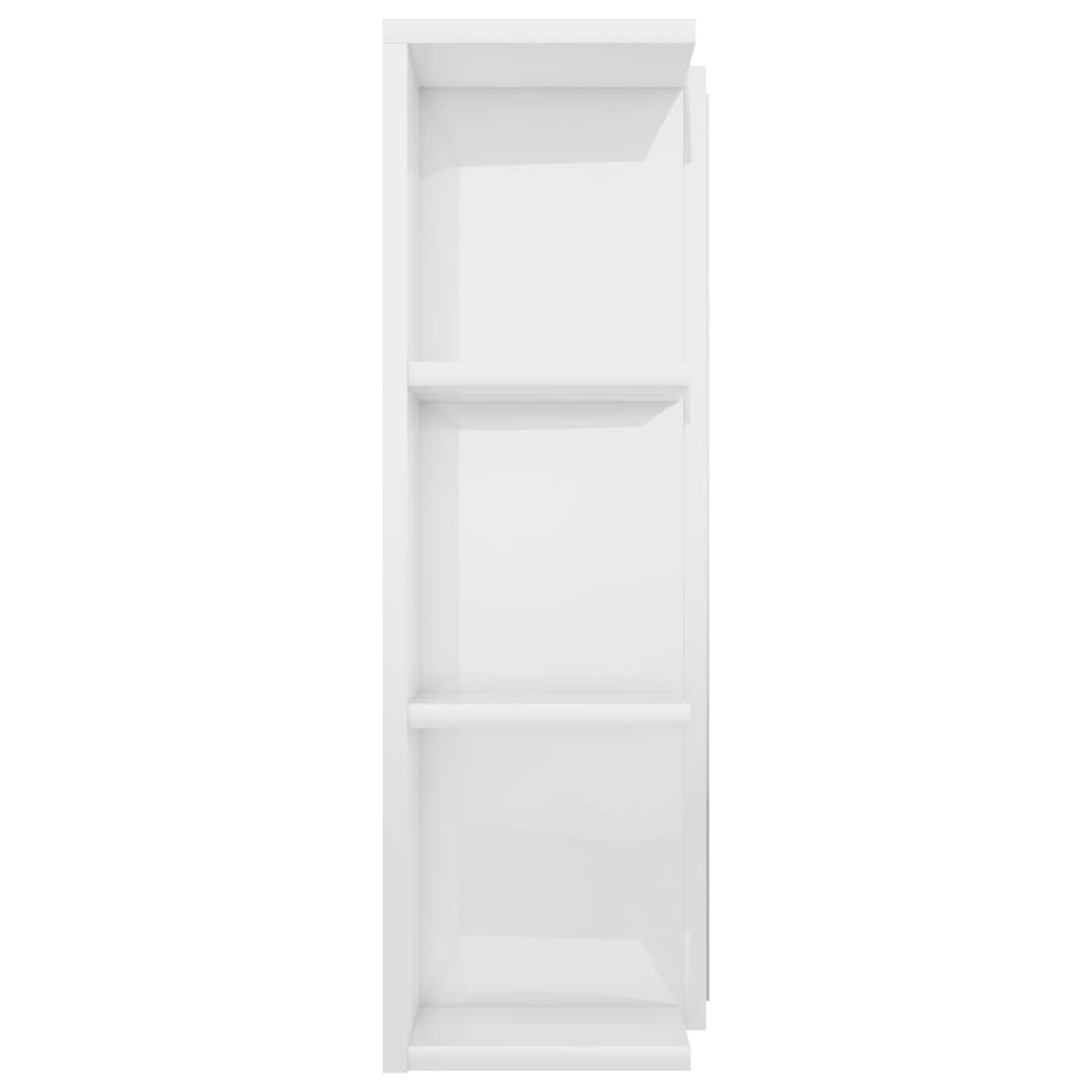 Mobile da Bagno Specchio Bianco Lucido 80x20,5x64cm Multistrato 802612