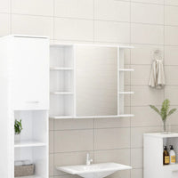 Mobile da Bagno Specchio Bianco Lucido 80x20,5x64cm Multistrato 802612