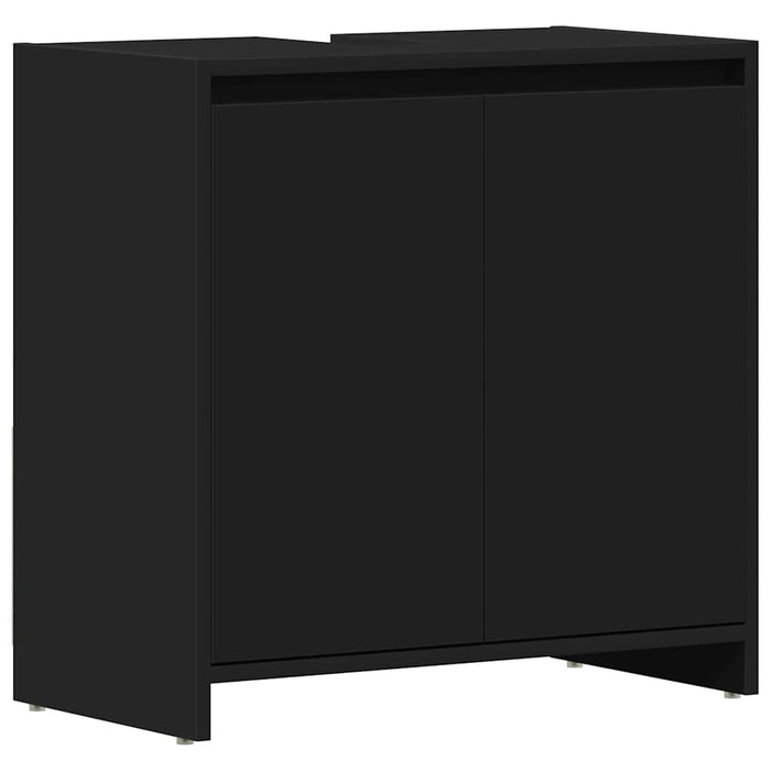 Mobile da Bagno Nero 60x33x61 cm in Legno Multistratocod mxl 73480