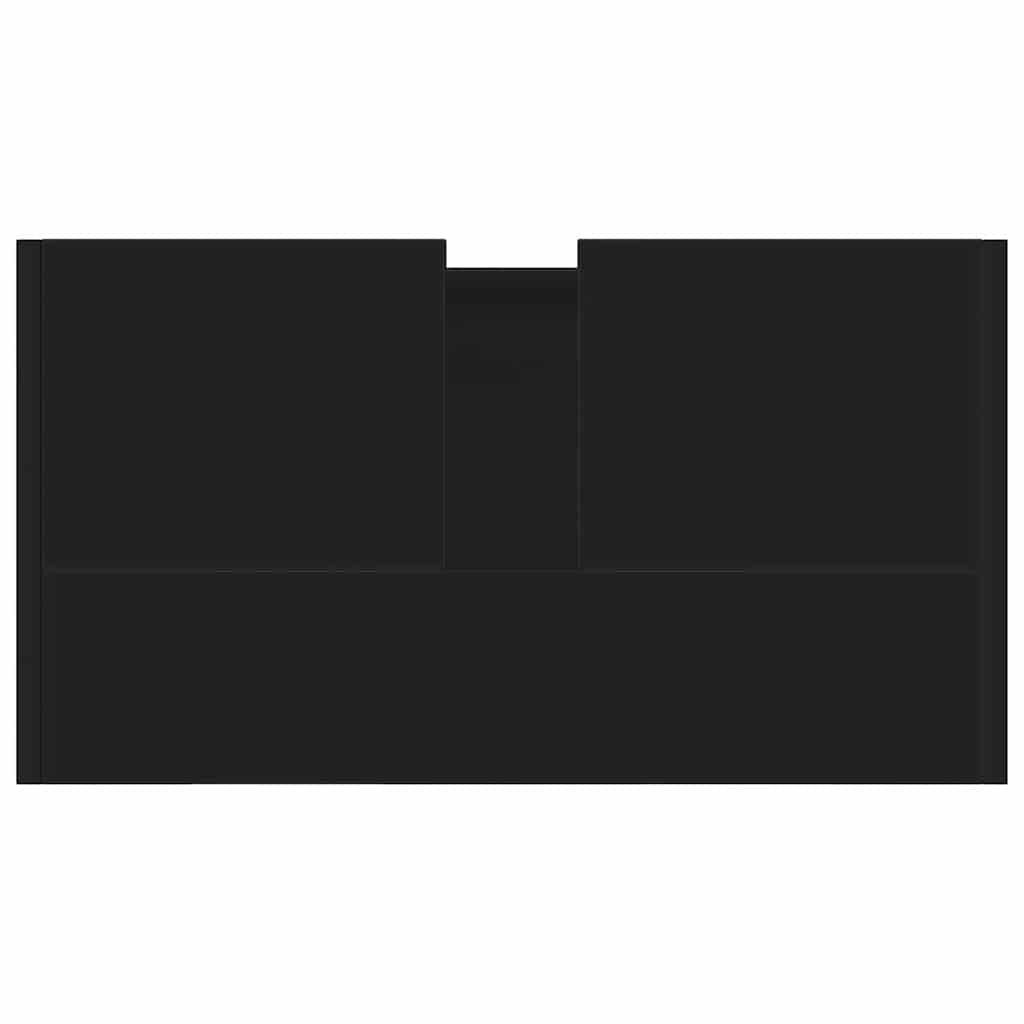 Mobile da Bagno Nero 60x33x61 cm in Legno Multistrato 802643