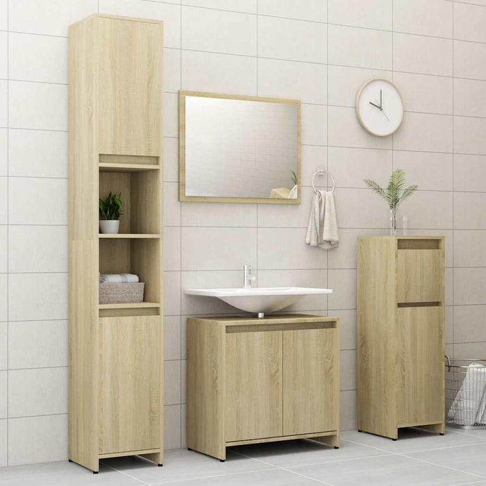 Mobile da Bagno Rovere Sonoma 60x33x61 cm Legno Multistrato 802645