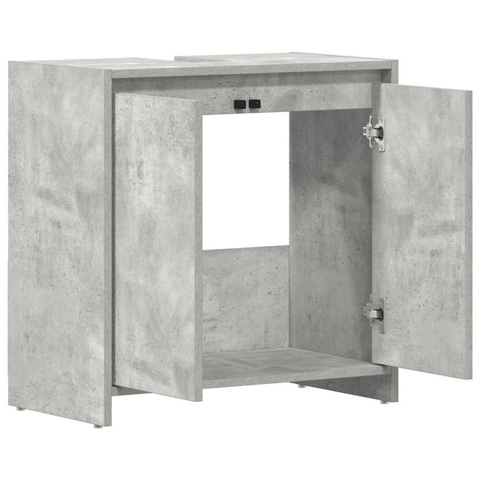 Mobile da Bagno Grigio Cemento 60x33x61 cm in Legno Multistrato 802646