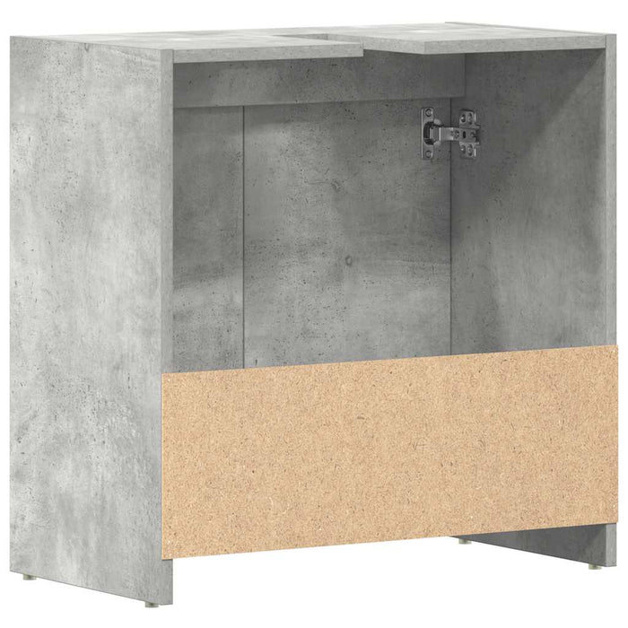 Mobile da Bagno Grigio Cemento 60x33x61 cm in Legno Multistrato 802646