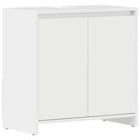 Armadio da Bagno Bianco Lucido 60x33x61 cm in Truciolato