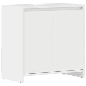 Armadio da Bagno Bianco Lucido 60x33x61 cm in Truciolato