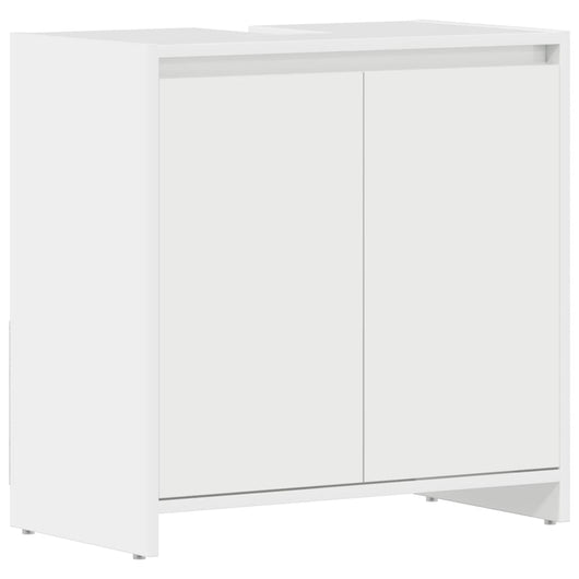Armadio da Bagno Bianco Lucido 60x33x61 cm in Truciolato