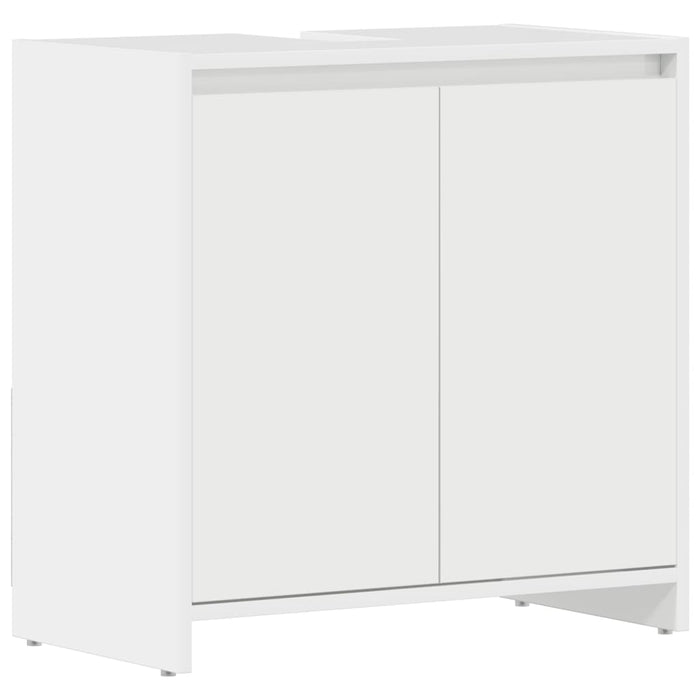 Mobile da Bagno Bianco Lucido 60x33x61 cm in Legno Multistrato 802648