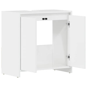 Mobile da Bagno Bianco Lucido 60x33x61 cm in Legno Multistrato 802648