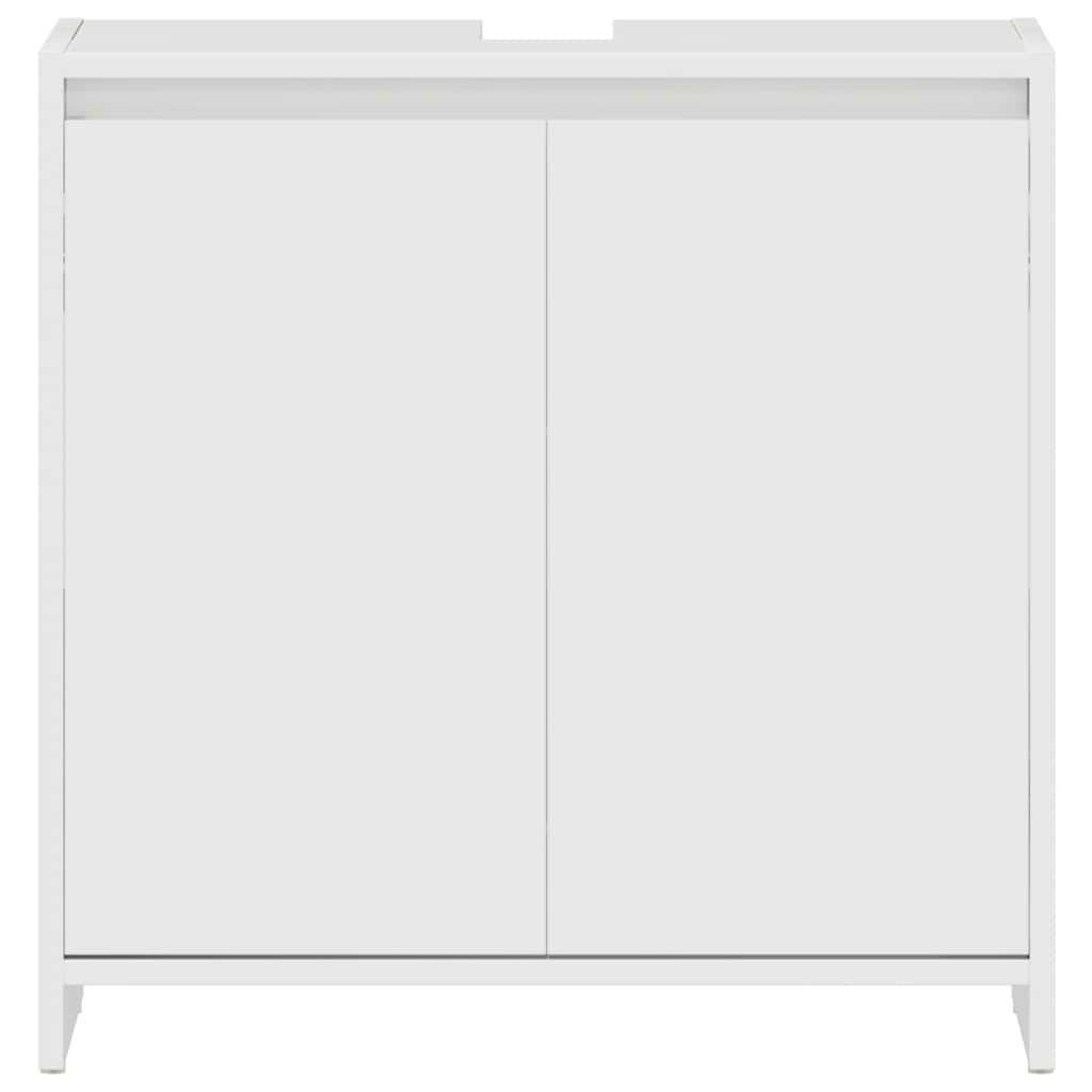 Armadio da Bagno Bianco Lucido 60x33x61 cm in Truciolato