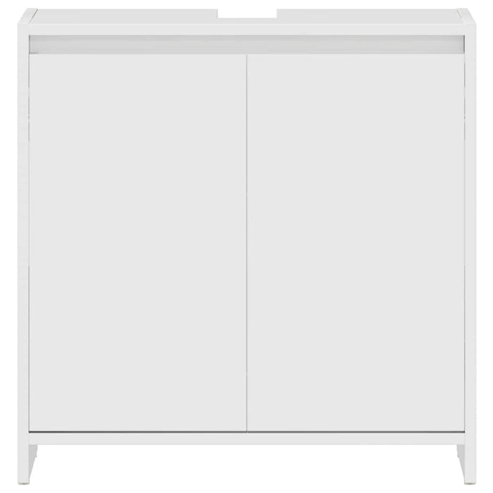Armadio da Bagno Bianco Lucido 60x33x61 cm in Truciolato