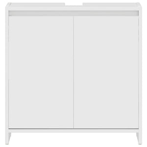 Mobile da Bagno Bianco Lucido 60x33x61 cm in Legno Multistrato 802648