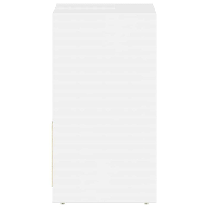 Armadio da Bagno Bianco Lucido 60x33x61 cm in Truciolato